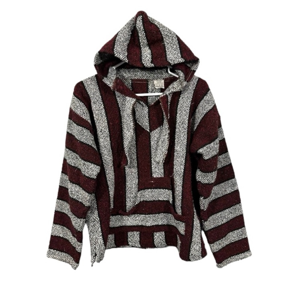 Mexican Baja Beach Drug Rug Pullover Hoodie Size Medium